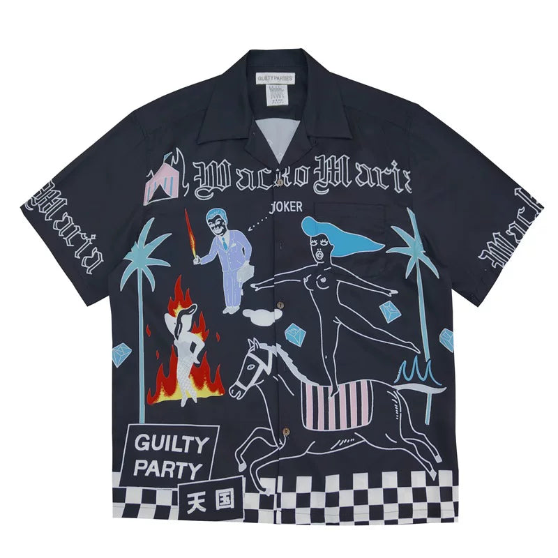 WACKO MARIA × DJ HARVEY HAWAIIAN shirt