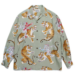 WACKO MARIA World Peace Long Sleeve Rayon Shirt
