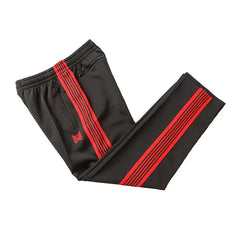 Needles Inspired Butterfly Embroidery Striped Straight Track Pants