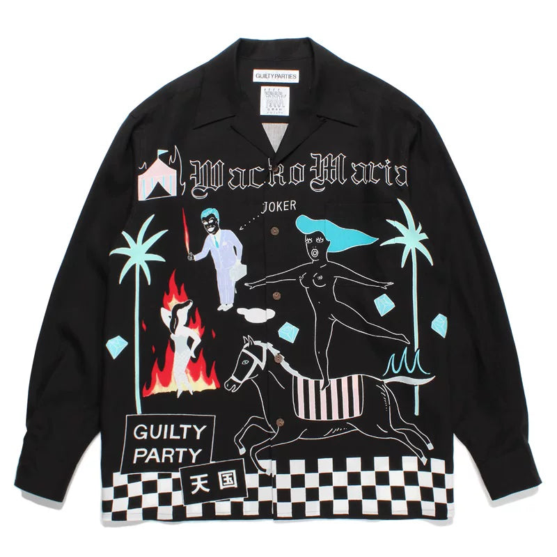 WACKO MARIA World Peace Long Sleeve Rayon Shirt