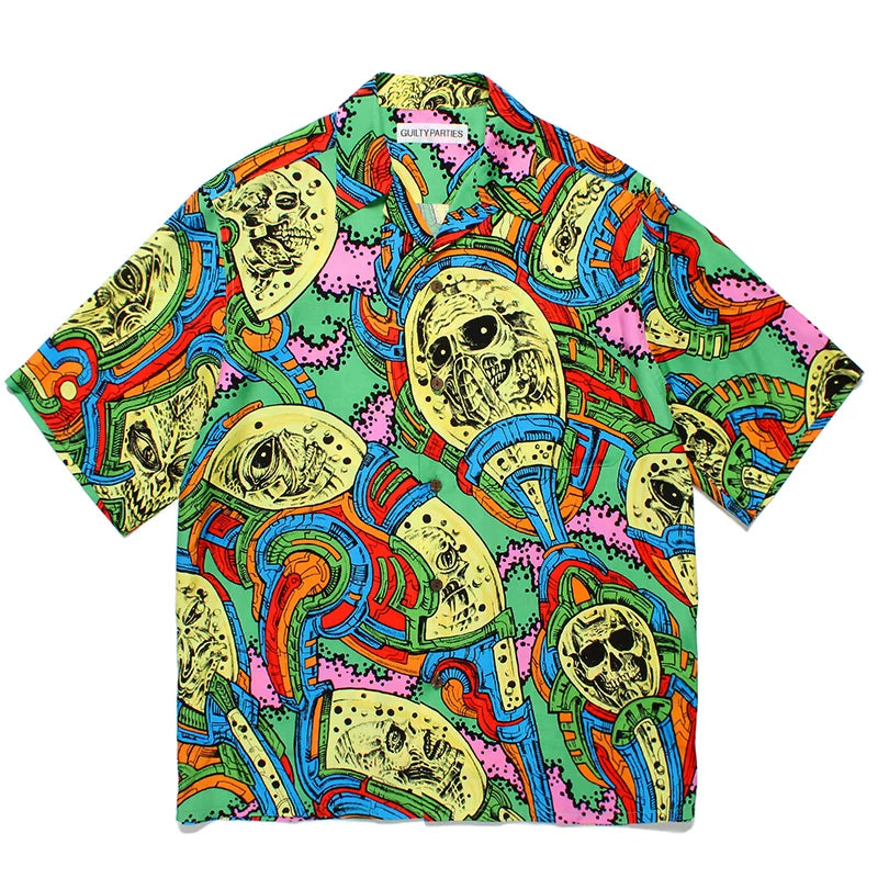 WACKO MARIA Palm Tree Sailing Boat Hawaiian Shirt