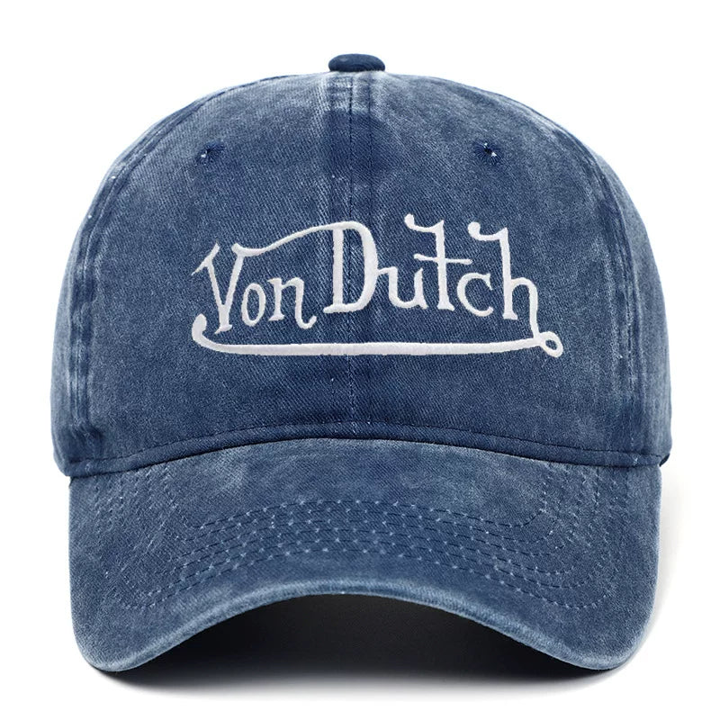 Von Dutch Retro Distressed Adjustable Sun Shield Hat