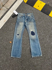 ERD melancholic Distressed Patchwork Slim Straight Jeans