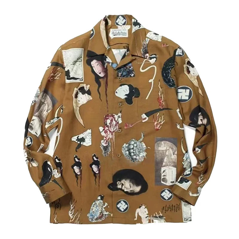 WACKO MARIA Tim Lehi Dragon Skull Long Shirt