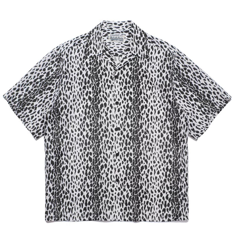 WACKO MARIA Style Leopard Print Hawaiian Shirt