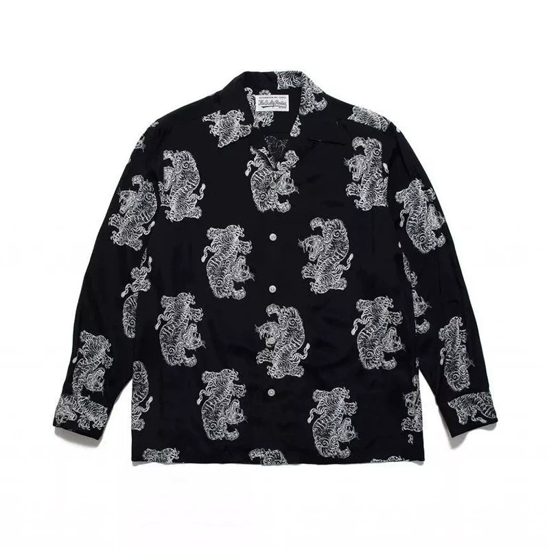 WACKO MARIA World Peace Long Sleeve Rayon Shirt