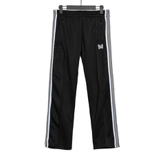 Needles Style Butterfly Embroidered Stripe Track Pants