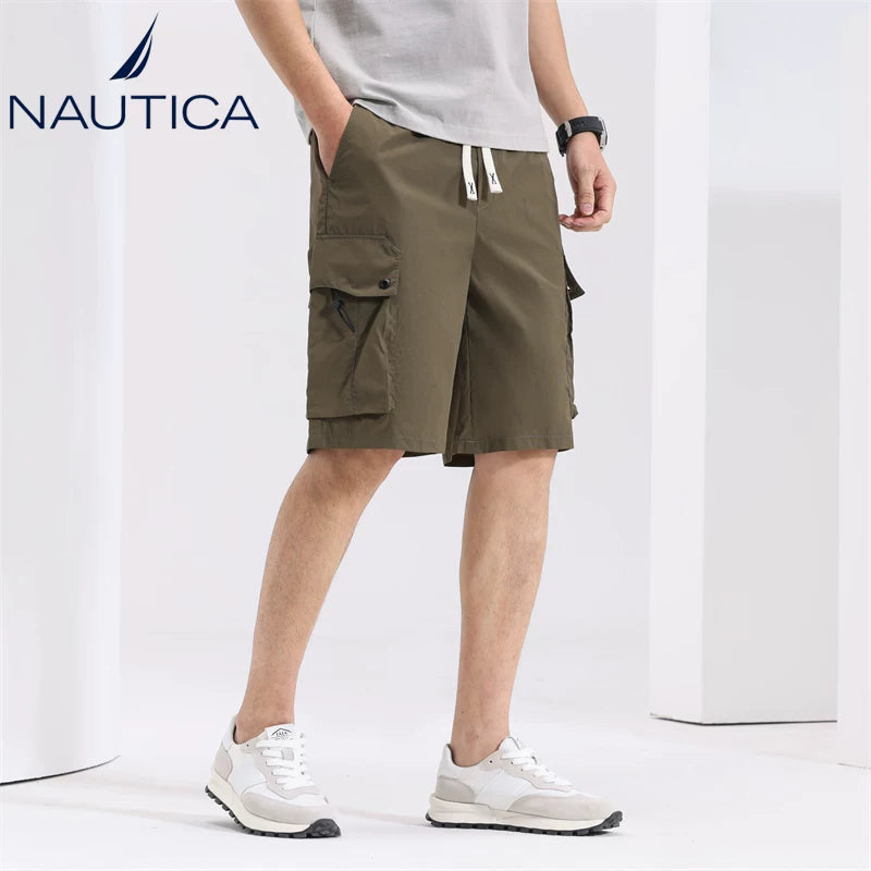 Nautica Style Multi Pocket Cargo Loose Utility Shorts
