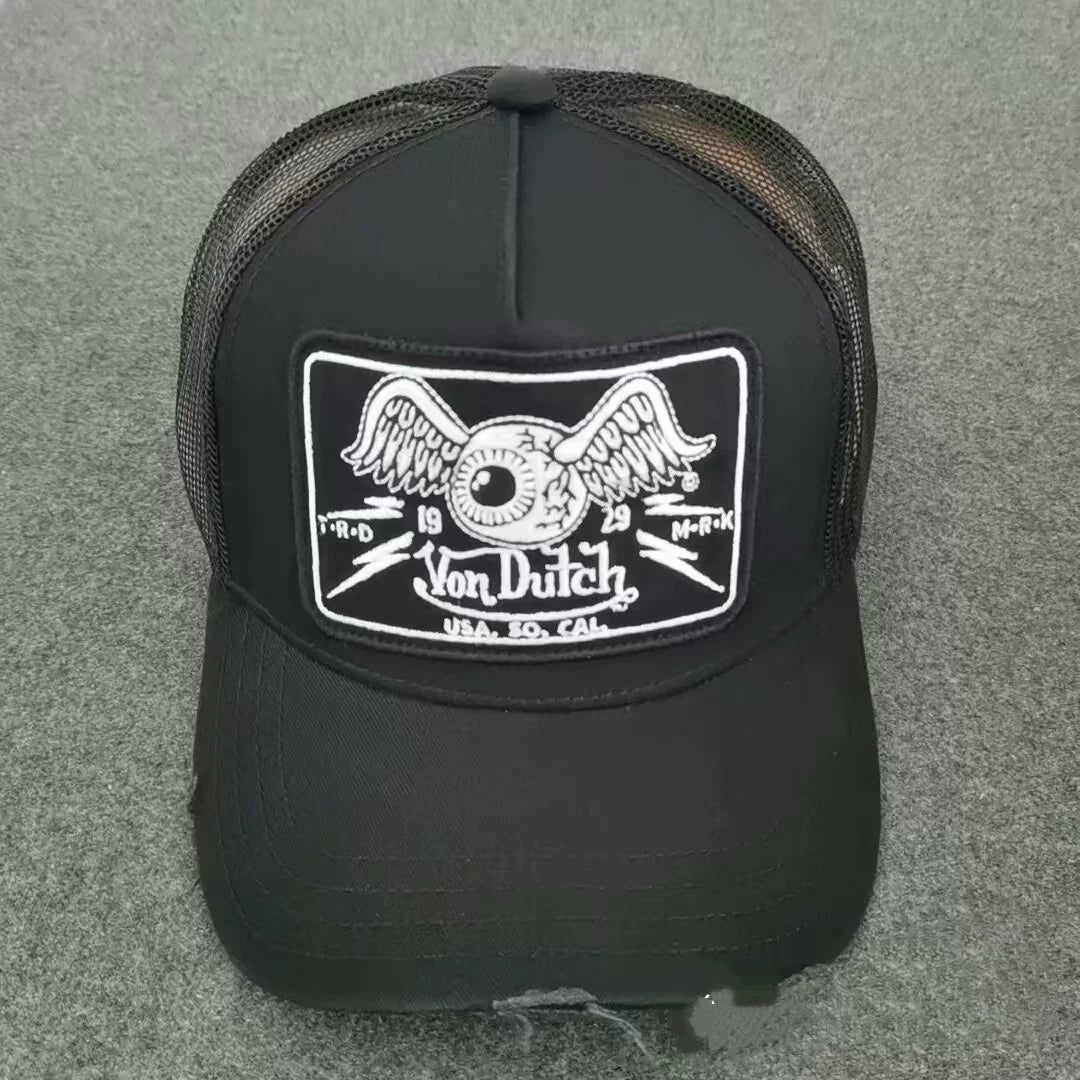 Von Dutch  Retro American Embroidery Mesh Trucker Hat