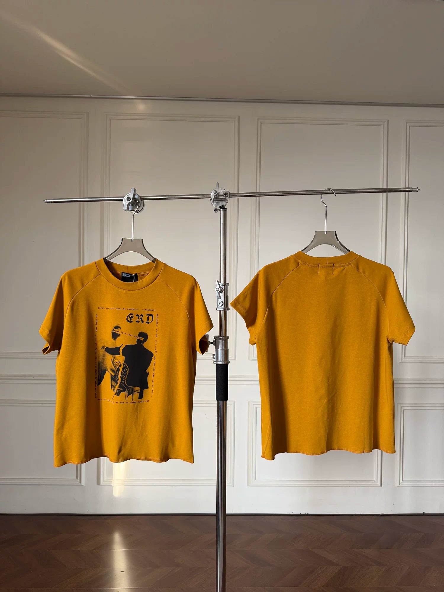 ERD Inspired Ginger Yellow Raglan Graphic Cotton Tee