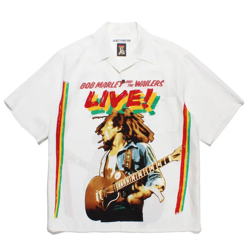 WACKO MARIA Chainsaw Horror Reggae Hawaiian Shirt