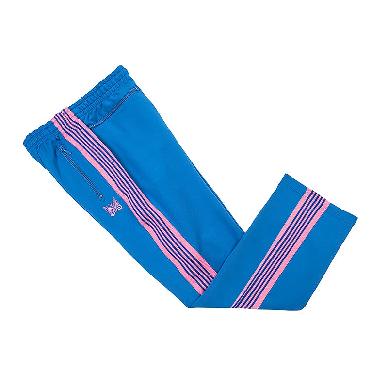 Needles Inspired Butterfly Embroidery Striped Straight Track Pants