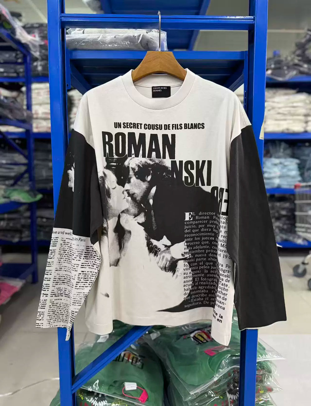 ERD's Vintage Director Portrait Slogan Contrast Long Tee