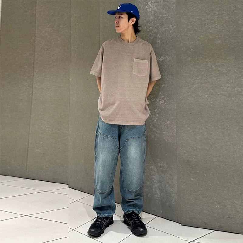 Nautica Style Vintage Wash Heavyweight Pocket Tee