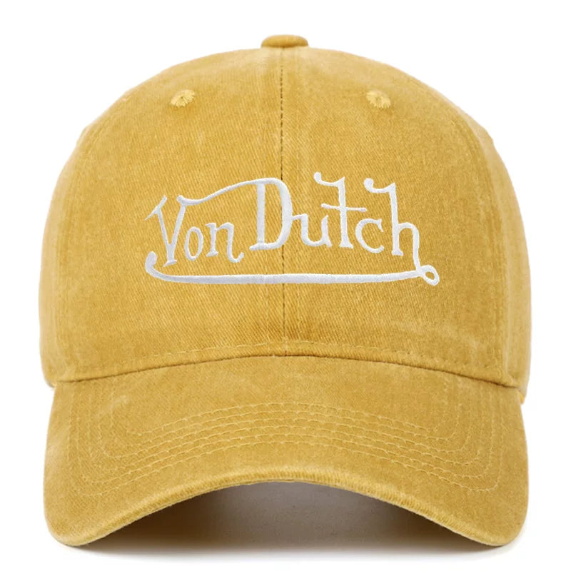 Von Dutch Retro Distressed Adjustable Sun Shield Hat