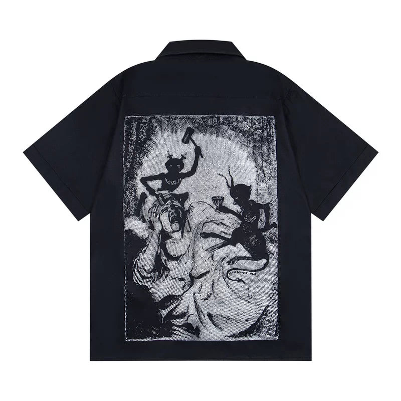ERD Vintage Oversized Graphic Short Sleeve Shirt