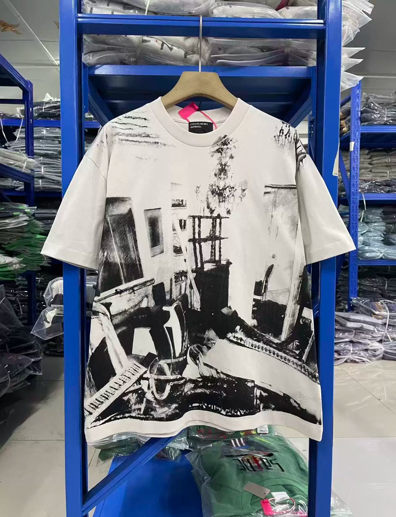 ERD Kandinsky Abstract Graphic Washed Cotton T-Shirt