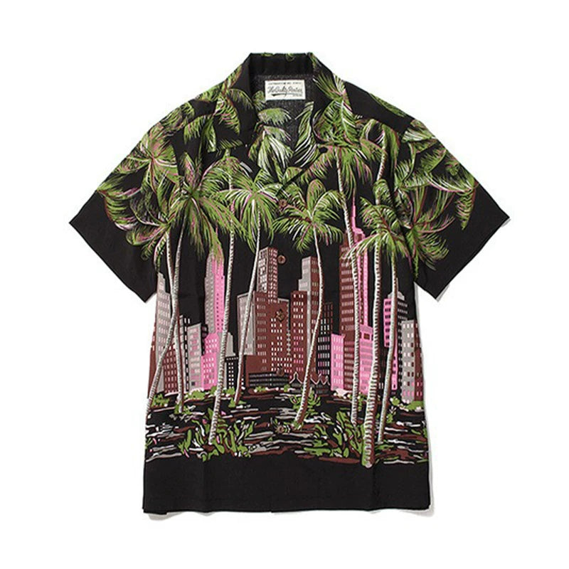 WACKO MARIA Palm Tree Sailing Boat Hawaiian Shirt