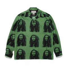 WACKO MARIA Check Open Collar Long Sleeve Shirt