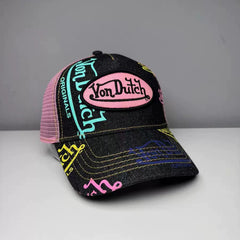 Von Dutch High Street Embroidered Mesh Trucker Hat
