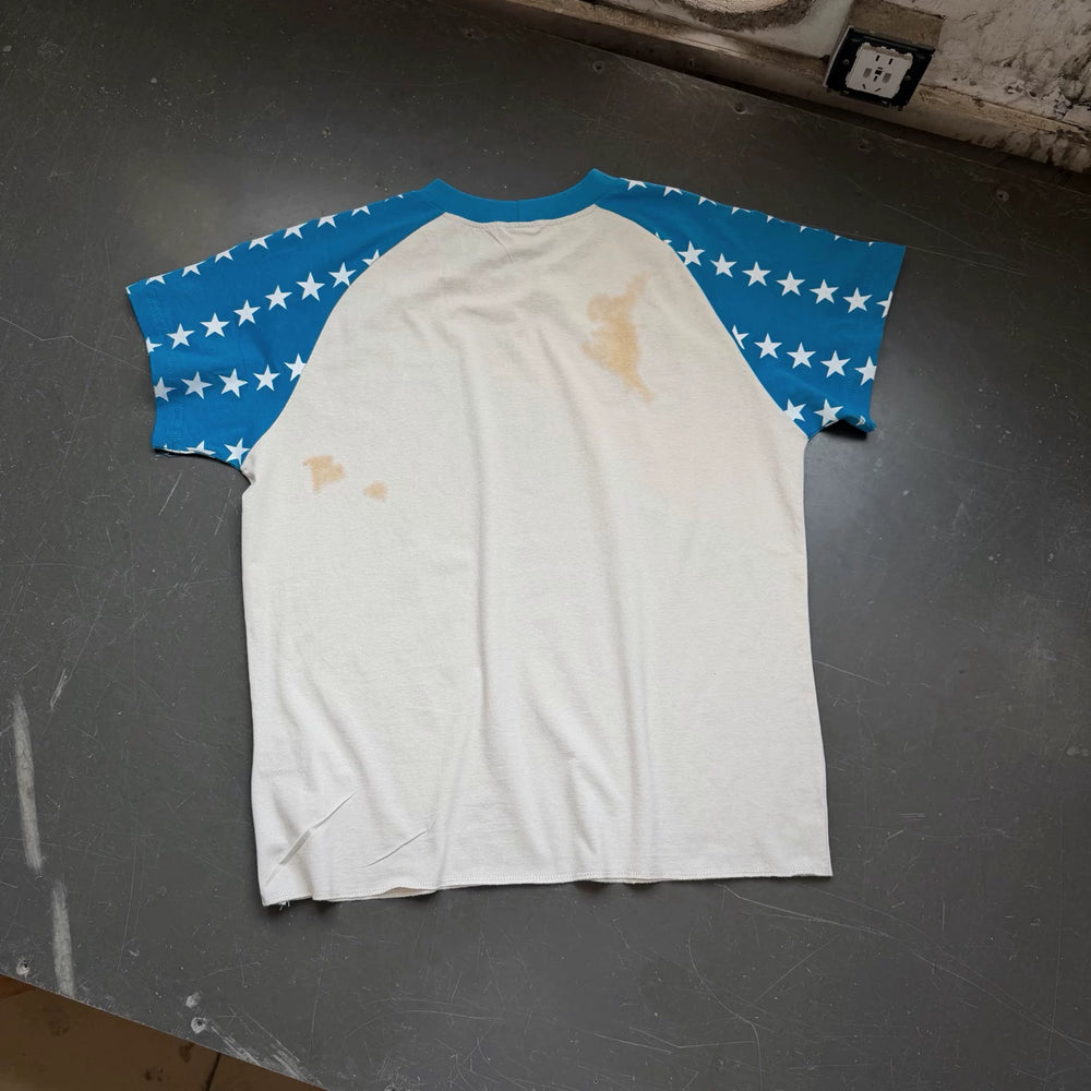 ERD's melancholic Distressed Star Raglan Graphic Tee