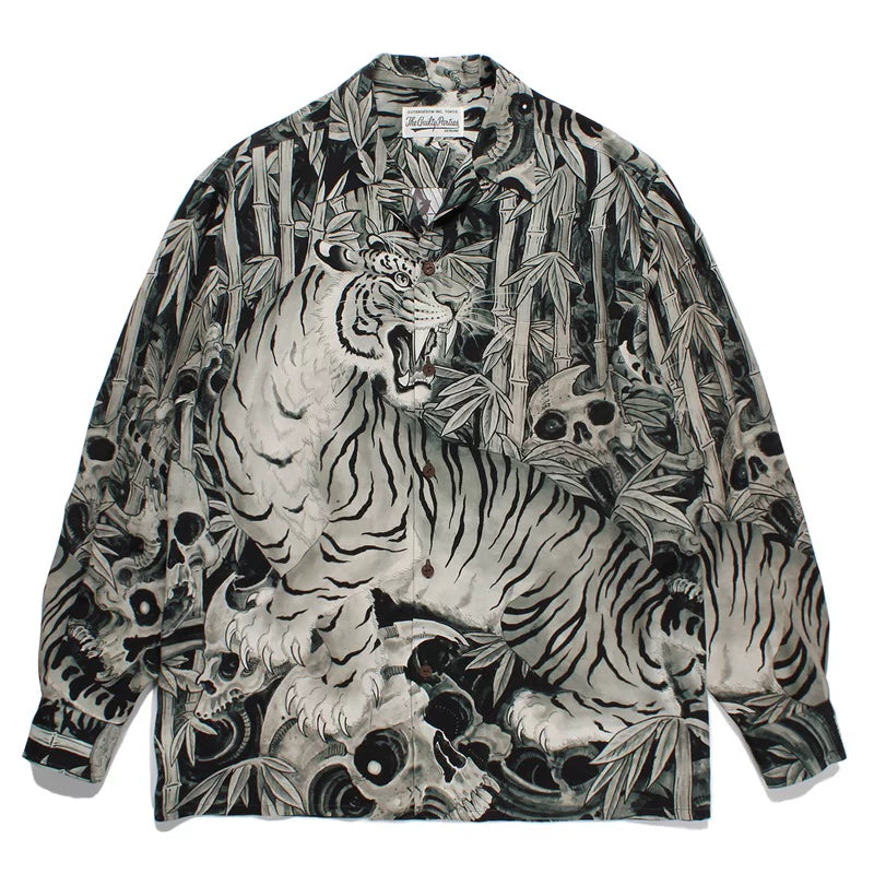 WACKO MARIA World Peace Long Sleeve Rayon Shirt