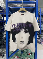 ERD's melancholicCement White Portrait Printed T-Shirt