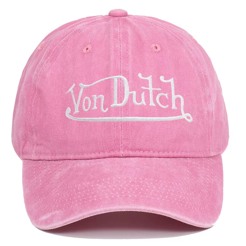 Von Dutch Retro Distressed Adjustable Sun Shield Hat