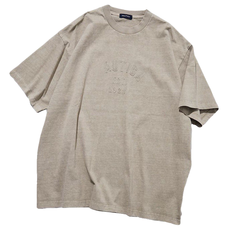 Nautica Style Vintage Wash Heavyweight Embroidery Tee