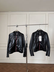 ERD Inspired Distressed Vintage PU Leather Biker Jacket