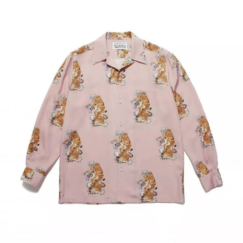 WACKO MARIA World Peace Long Sleeve Rayon Shirt