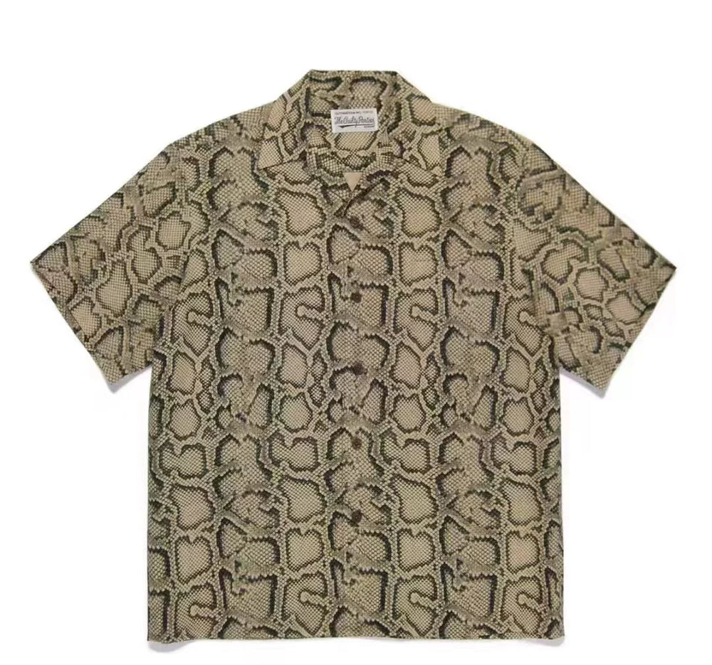 WACKO MARIA Style Leopard Print Hawaiian Shirt