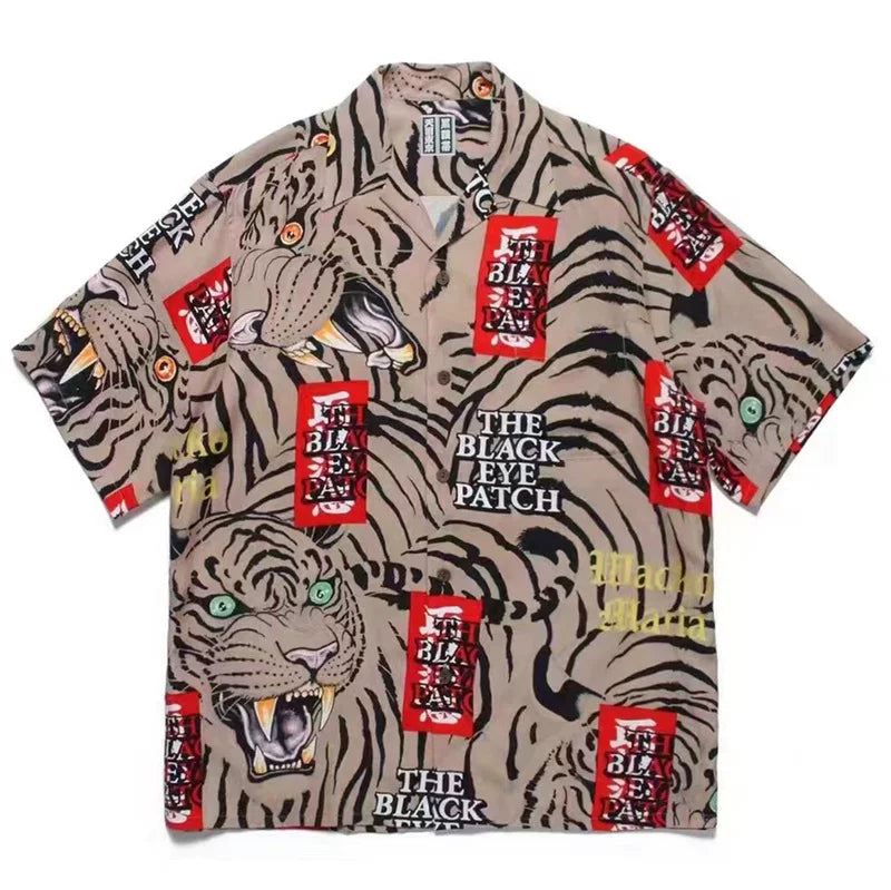 WACKO MARIA  Japanese Dragon Tiger Casual Shirt