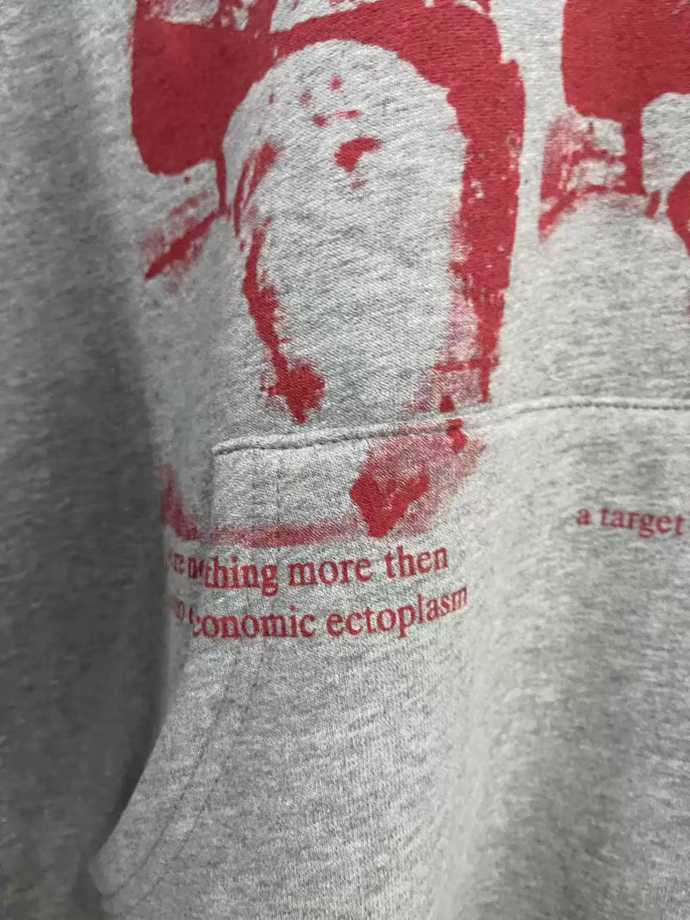 ERD melancholic Retro Heather Grey Wash Oversized Hoodie