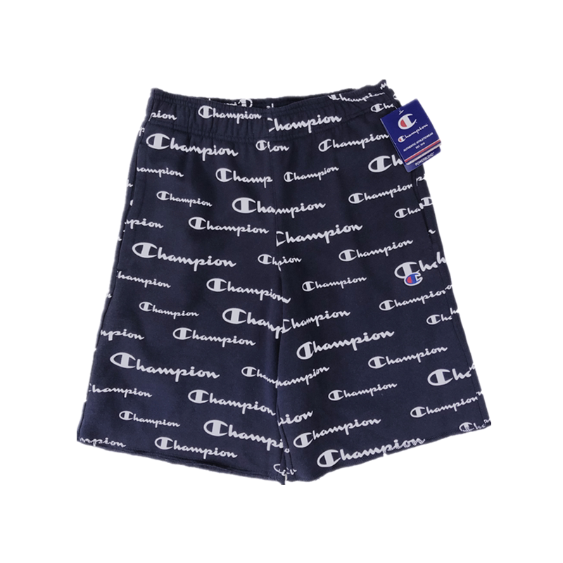 Champion Style Script Logo All Over Print Shorts