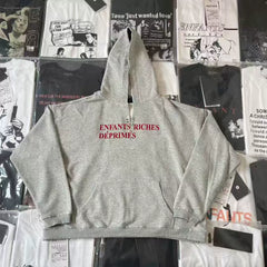 ERD melancholic Washed Fleece Oversized Graphic Hoodie