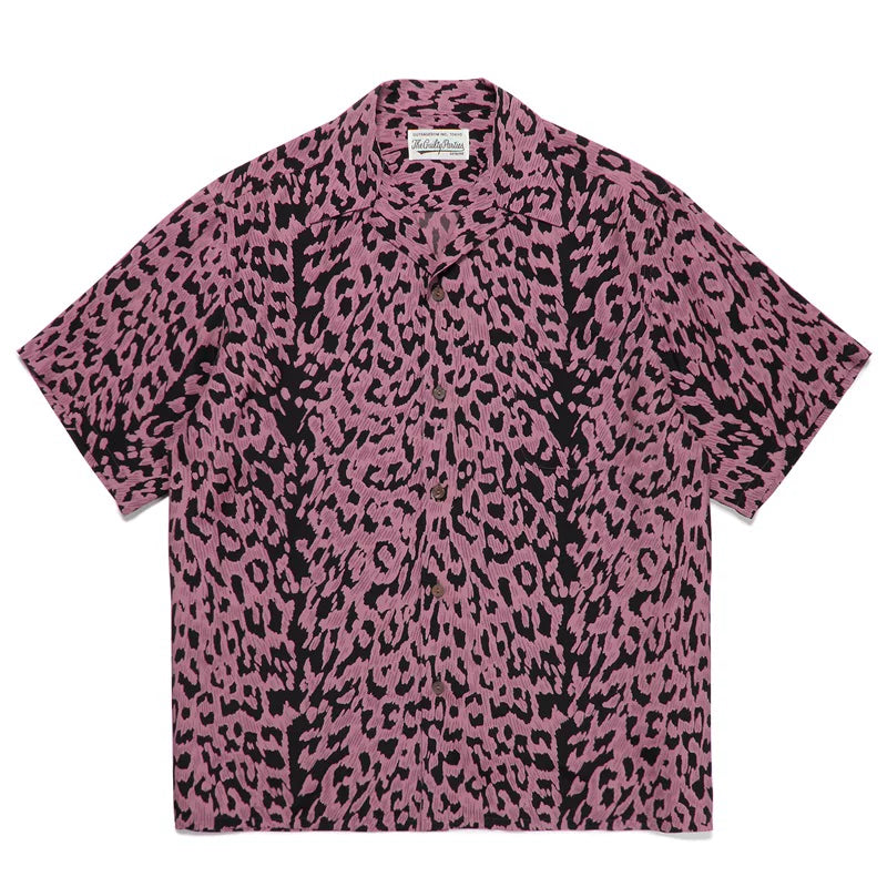 WACKO MARIA Style Leopard Print Hawaiian Shirt