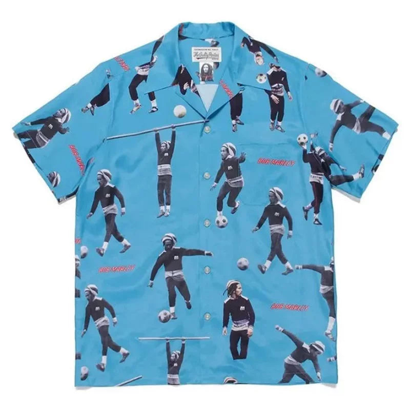 WACKO MARIA tyle Anime Cyberpunk Hawaiian Shirt