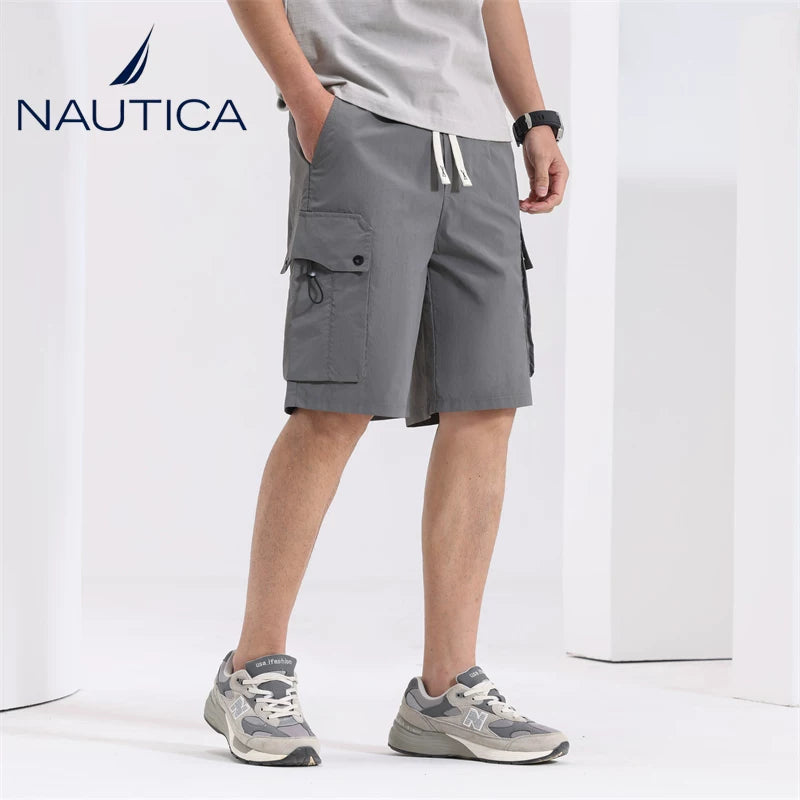 Nautica Style Multi Pocket Cargo Loose Utility Shorts