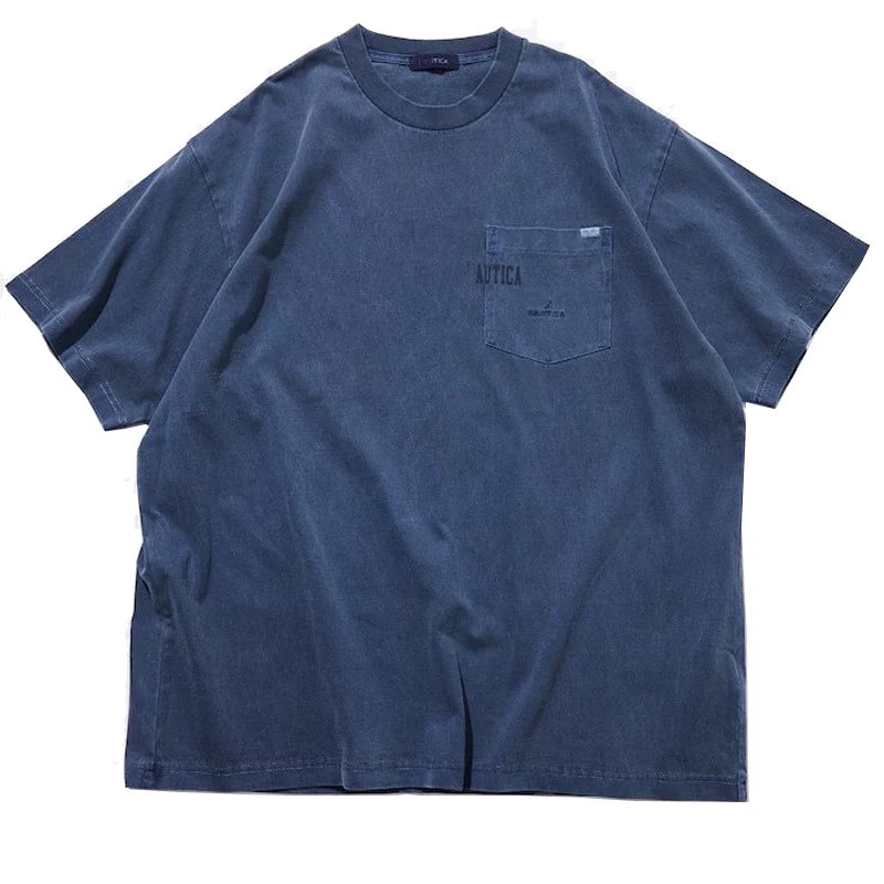 Nautica Style Vintage Wash Heavyweight Pocket Tee