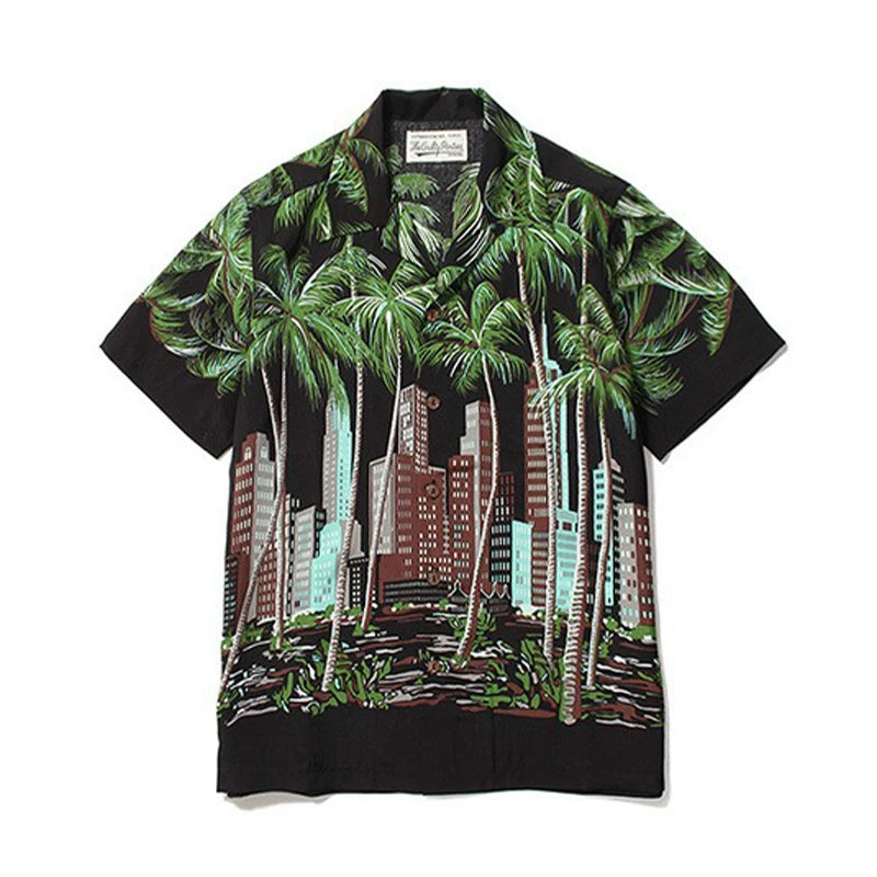 WACKO MARIA Palm Tree Sailing Boat Hawaiian Shirt