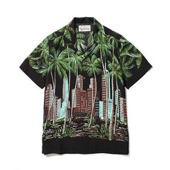 WACKO MARIA Palm Tree Sailing Boat Hawaiian Shirt