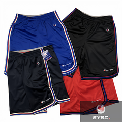Champion Style Minimalist Small Logo Mesh Sports Shorts