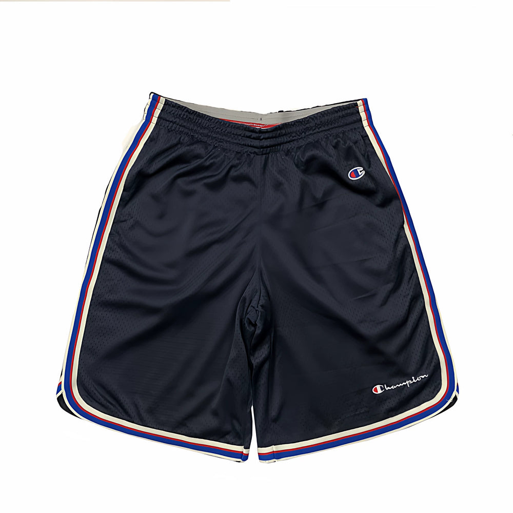 Champion Style Minimalist Small Logo Mesh Sports Shorts