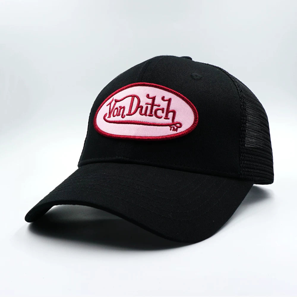 Von Dutch American Retro Contrast Patchwork Baseball Cap