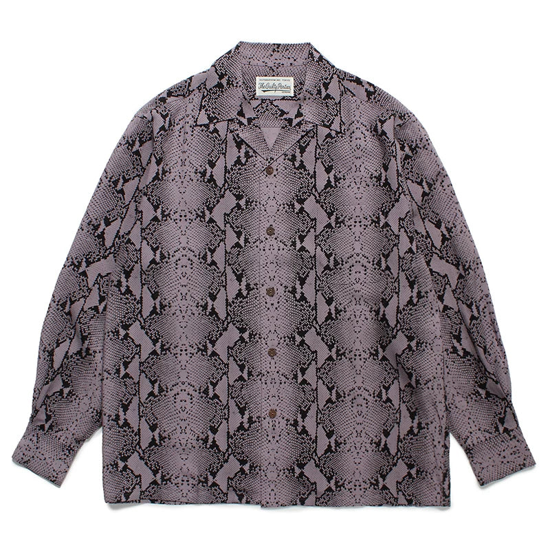 WACKO MARIA Check Open Collar Long Sleeve Shirt