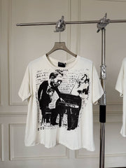 ERD melancholy rich second-generation Cleanfit Boxy White Portrait Tee