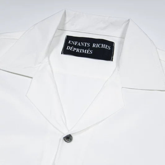 ERD melancholic Oversized Portrait Graphic Cuban Collar Shirt