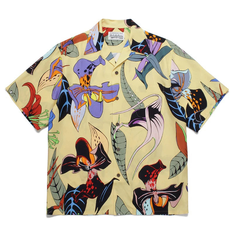 WACKO MARIA Basquiat Graphic Cuban Collar Shirt