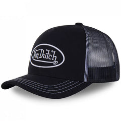 Von Dutch Vintage Letter Embroidered Mesh Trucker Hat